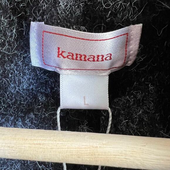 NWT Kamana Gray Floral Open Cardigan Sweater (missing belt) Size Large - Picture 5 of 7